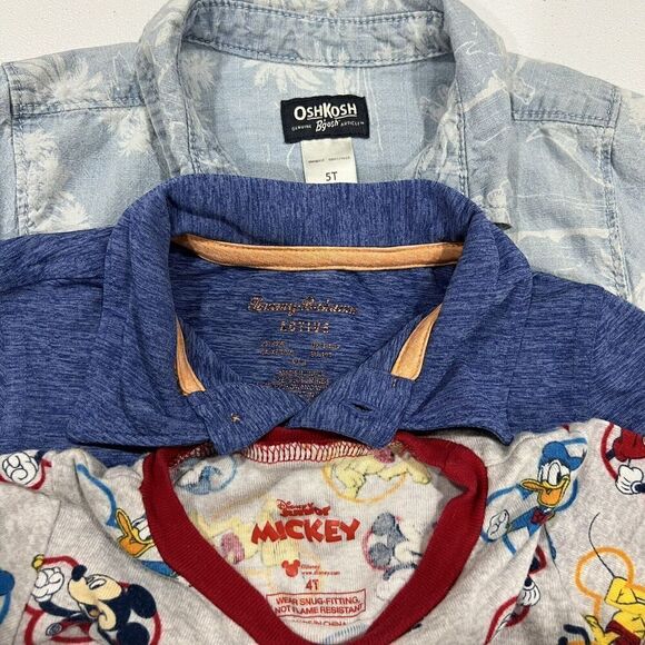 Lot Toddler 4 Piece Size 4t 5t For Boy Oshkosh Tommy Bahama Disney Cat & Jack - Picture 6 of 6